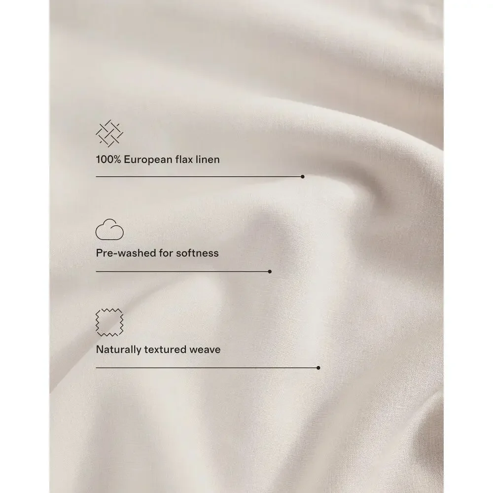 Quince European Linen Standard Pillowcase Natural Chambray NWOT